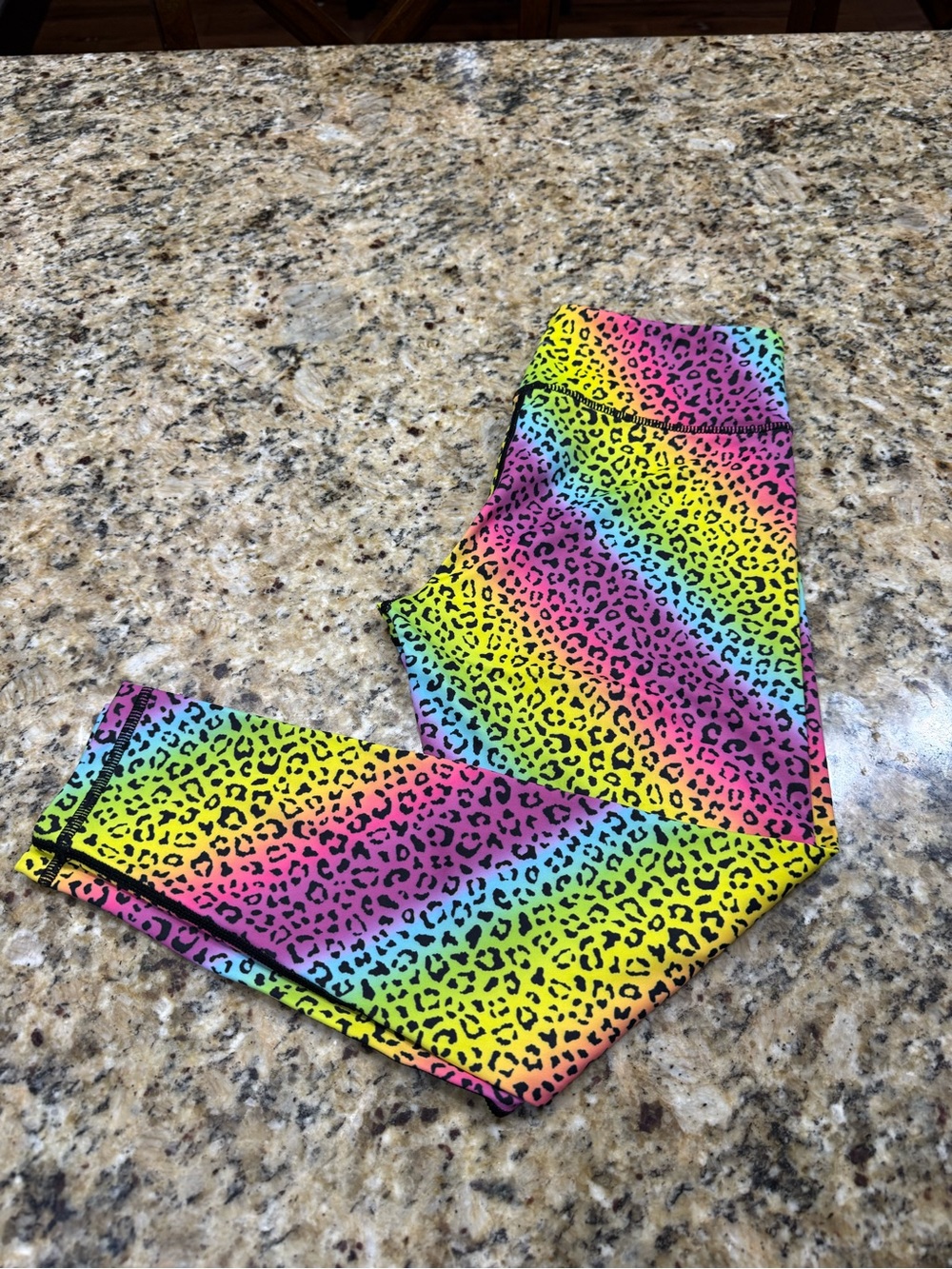 ZYIA Kids Rainbow Leopard Leggings - Yellow, Pink, Blue, Green, Purple